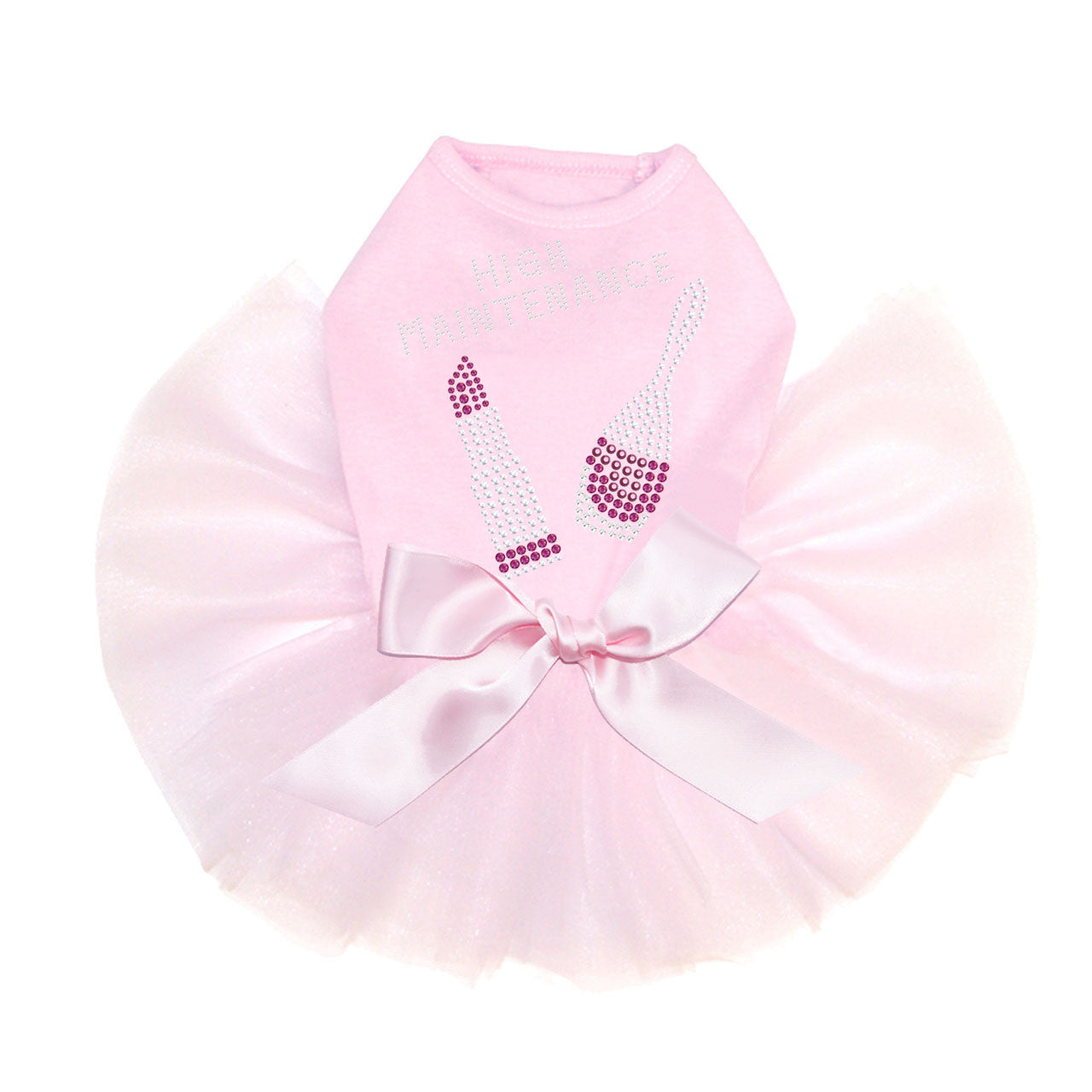 High Maintenance with Austrian crystal Nail Polish & Lipstick - Custom Tutu