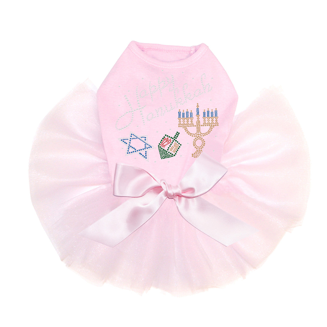 Happy Hanukkah - Dreidel, Menorah and Star of David - Custom Tutu