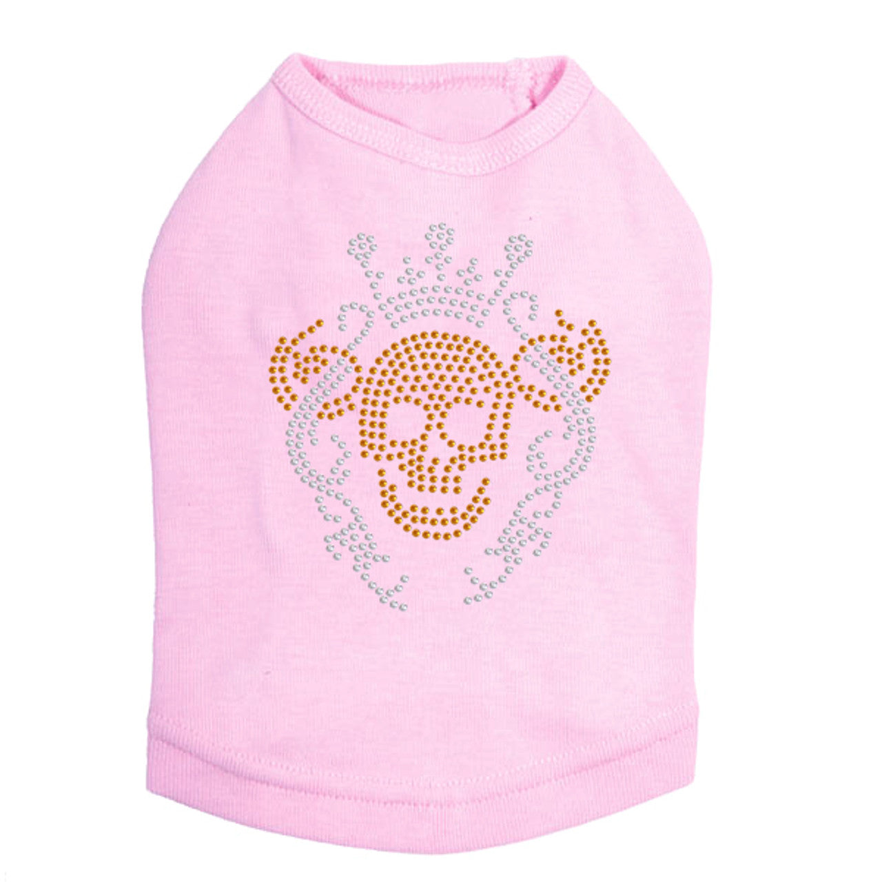 Gold Skull with Crown - Dog Tank