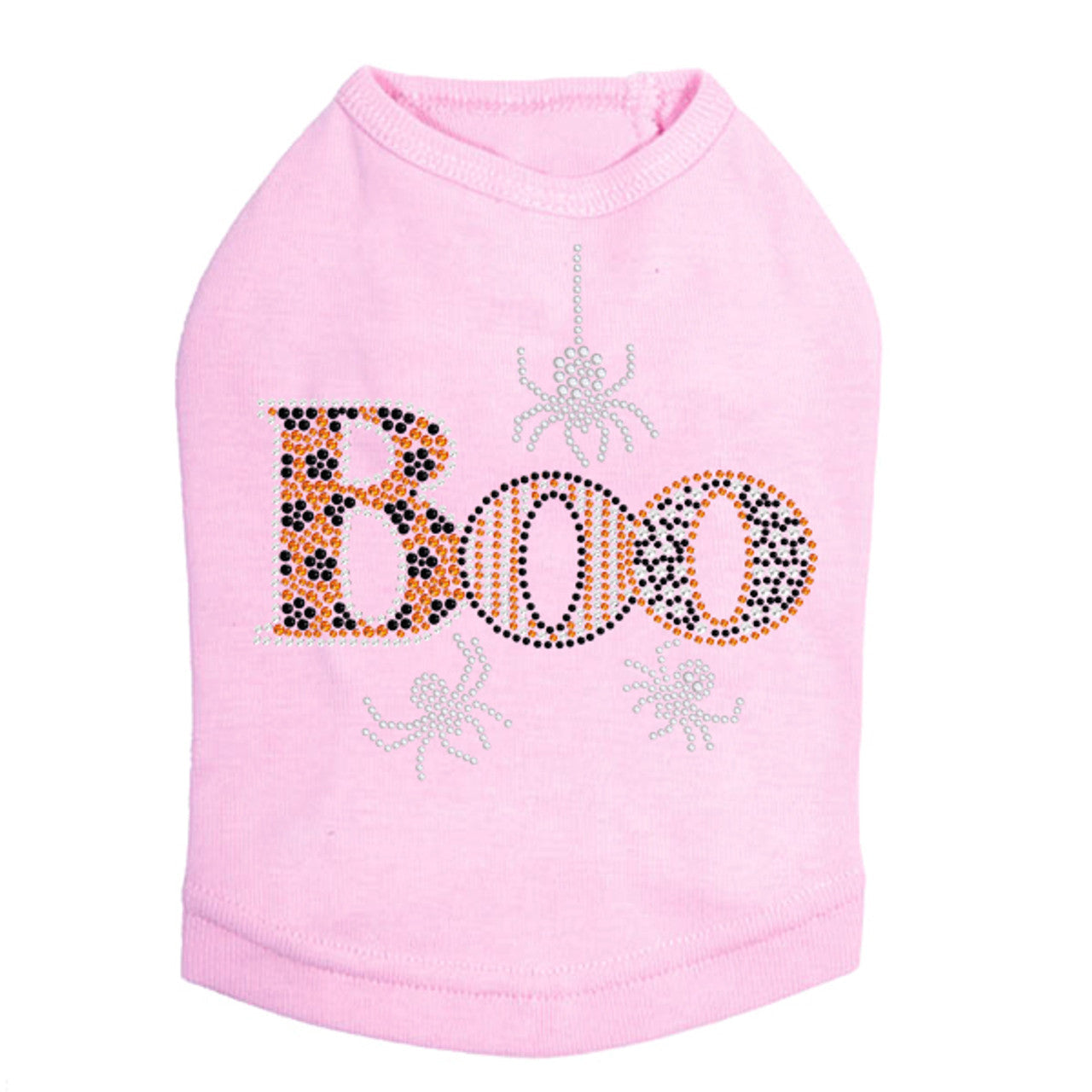 Boo with Silver Spiders - Dog Tank