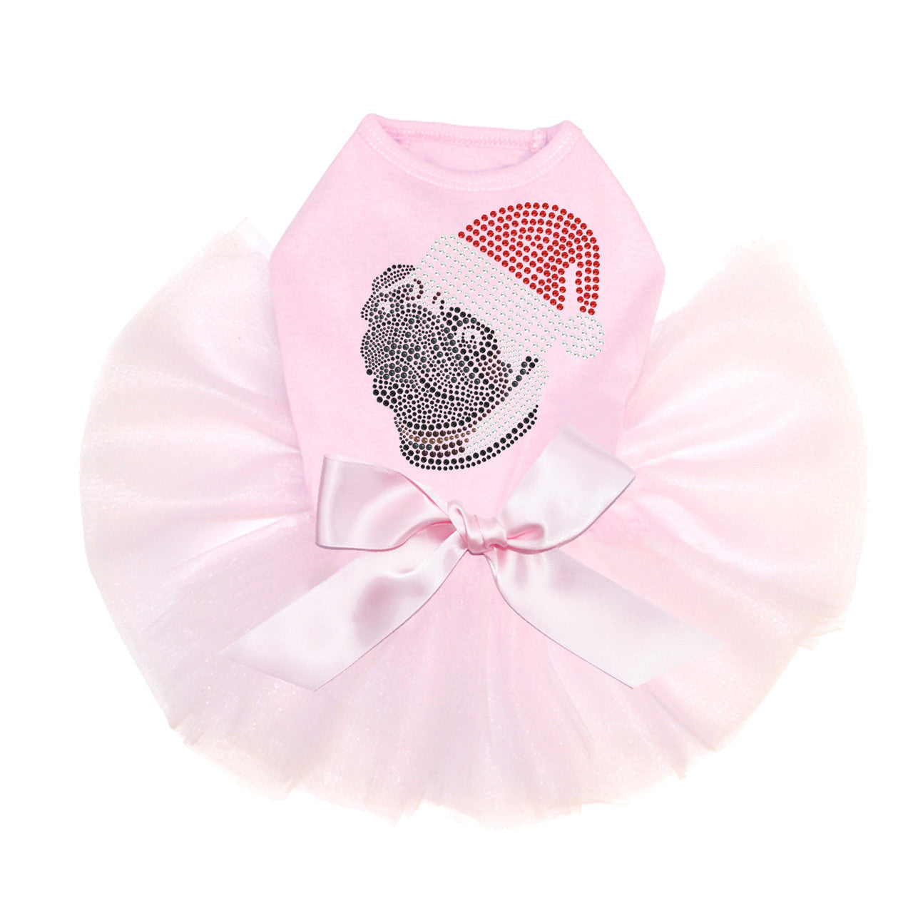 Pug with Santa Hat - Custom Tutu