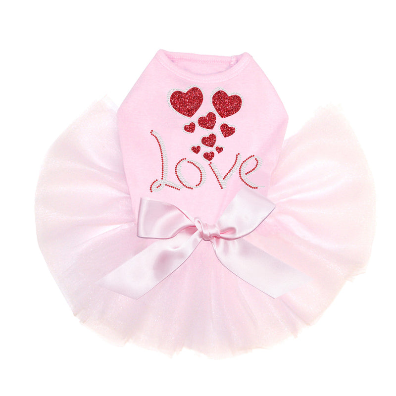 Love with Red Glitter Hearts - Custom Tutu