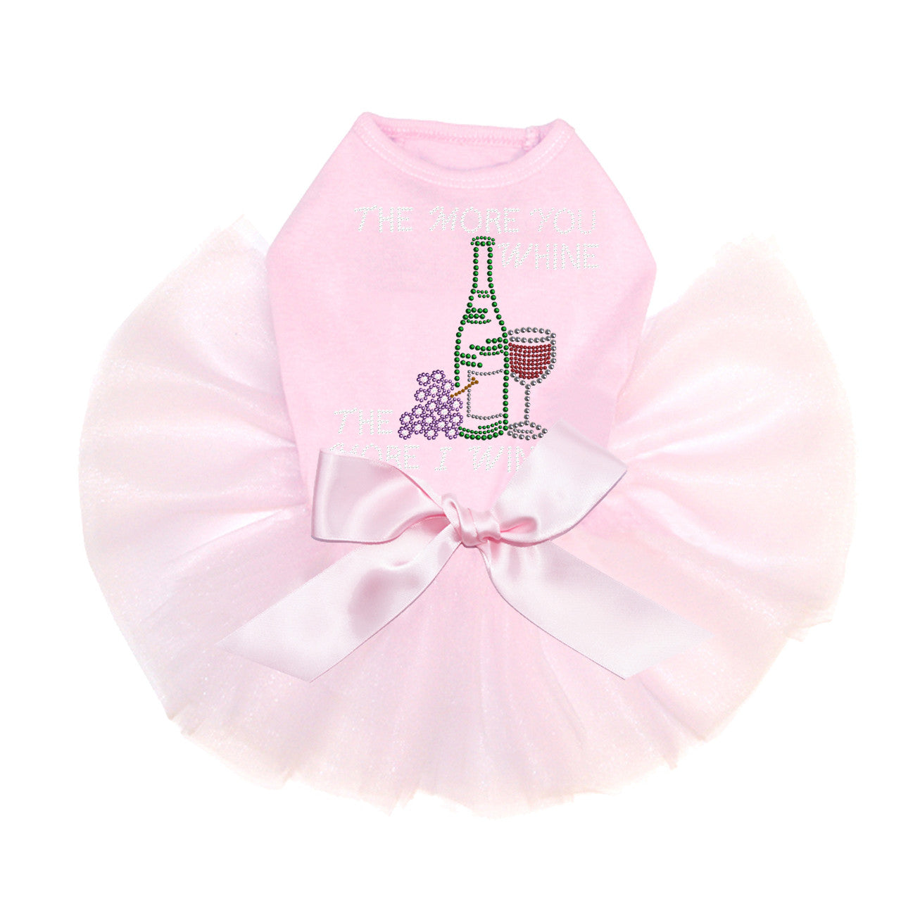 Wine Bottle, Glass & Grapes - The More you Whine... - Custom Tutu