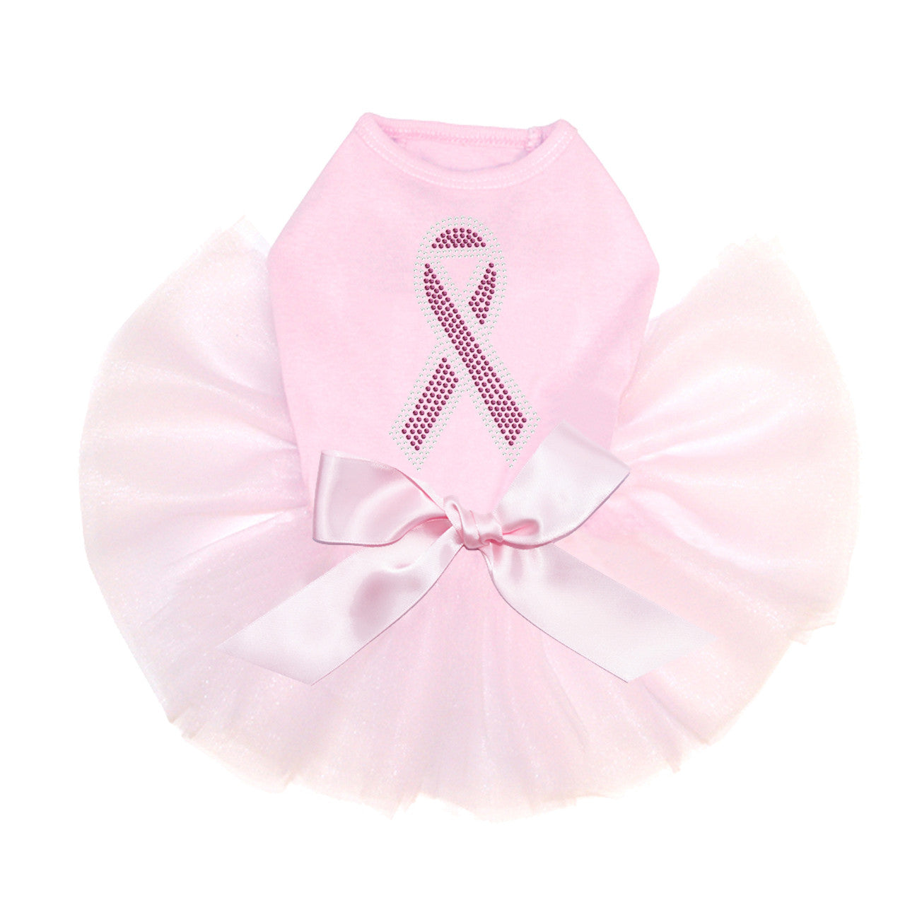 Ribbon (Pink with Clear Rhinestones) - Custom Tutu