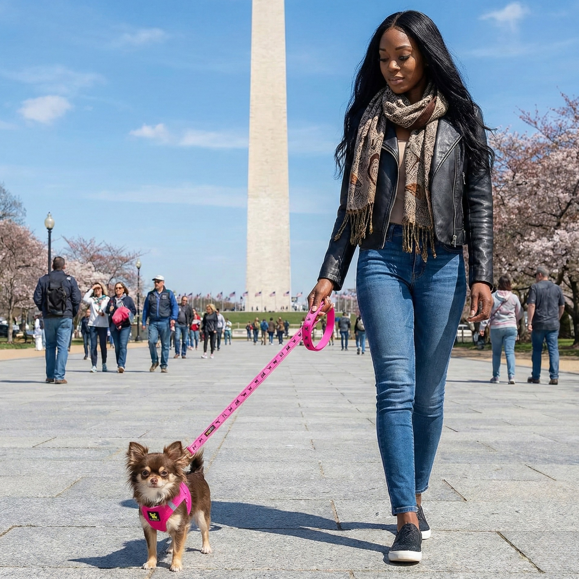 Pink Dog Leash by EcoBark - Padded Comfort Grip Leash - 4ft, 5ft, and 6ft Leash for Teacup, Small, and Medium Dogs
