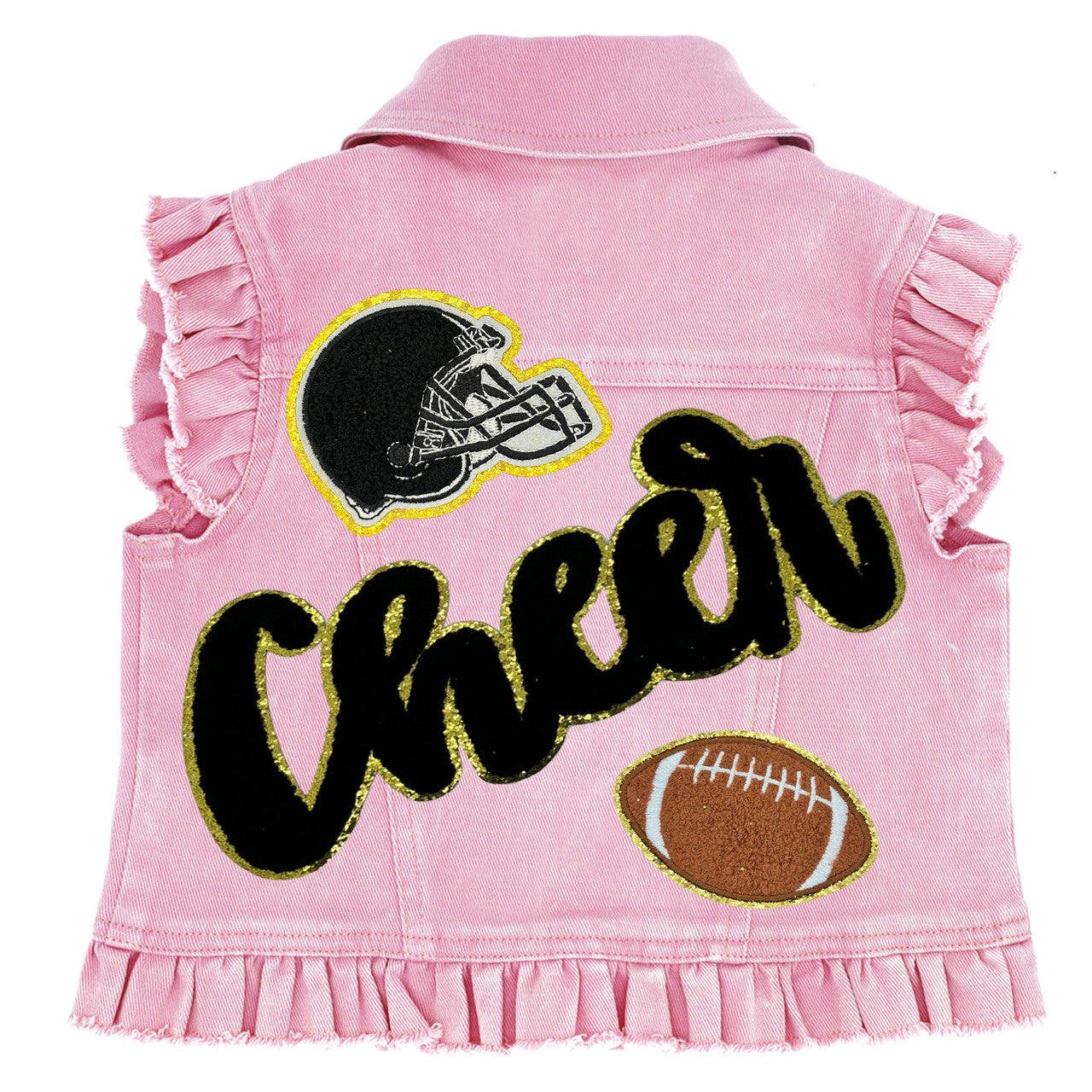 Cheer Football - Kids Denim Vest