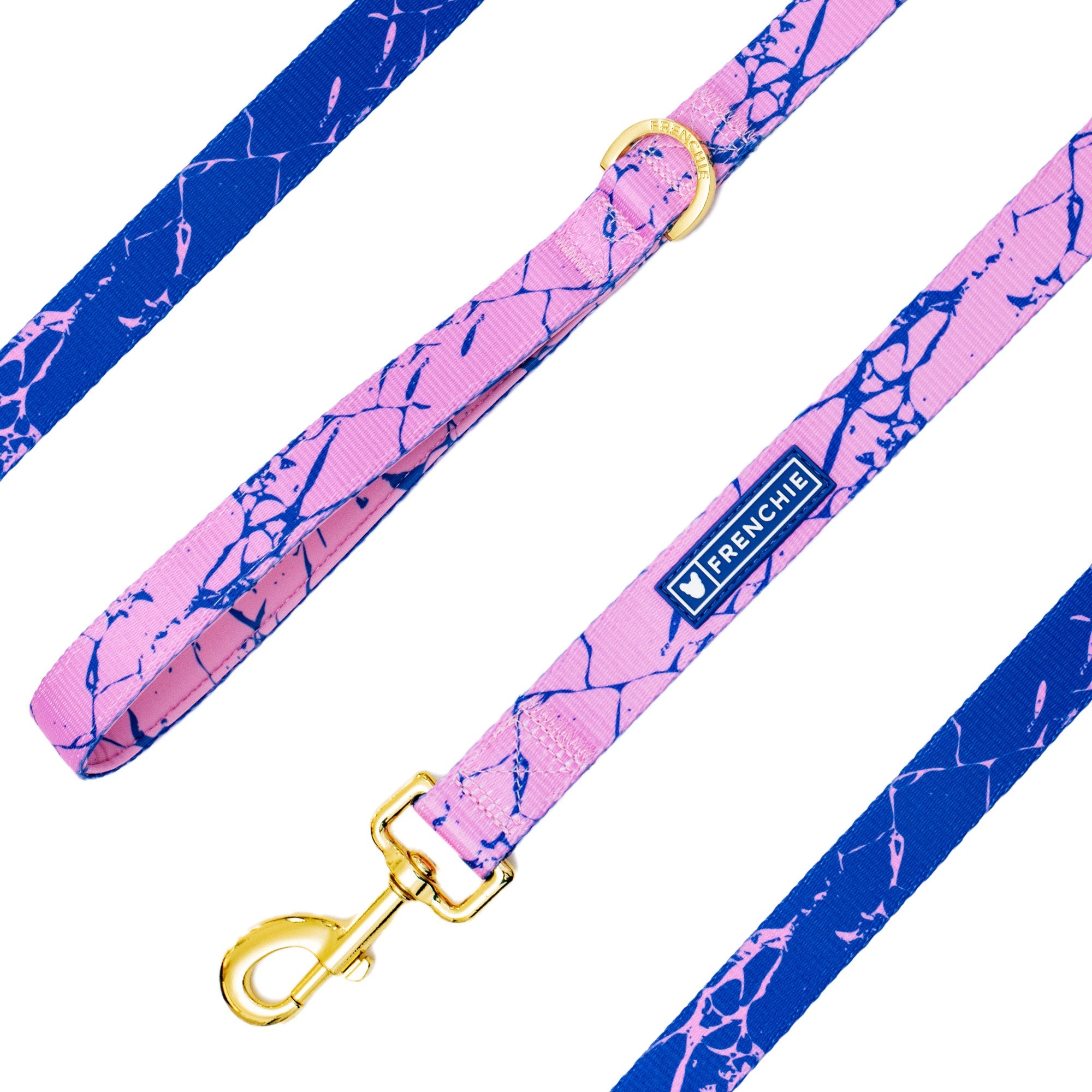 Frenchie Comfort Leash - Pink Marble