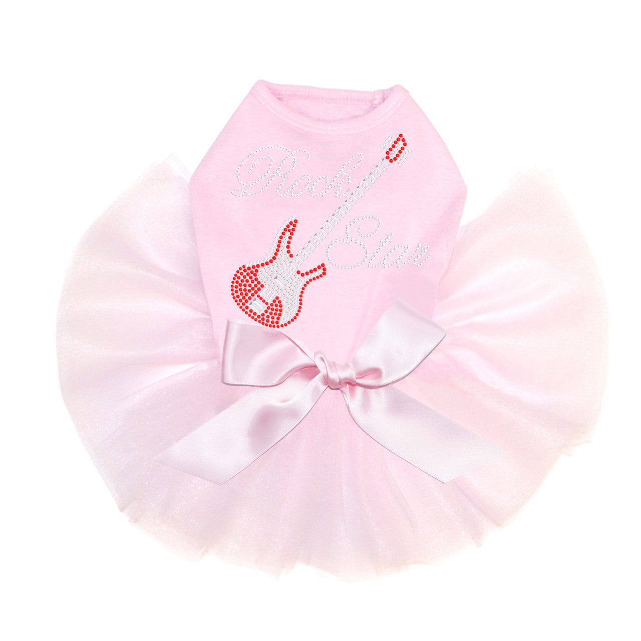 Guitar Red (Austrian crystal) with Rock Star - Custom Tutu