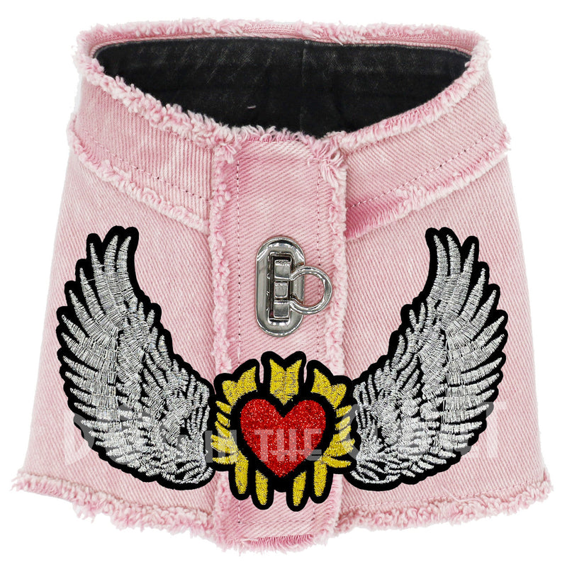 Biker Angel Denim Harness Vest