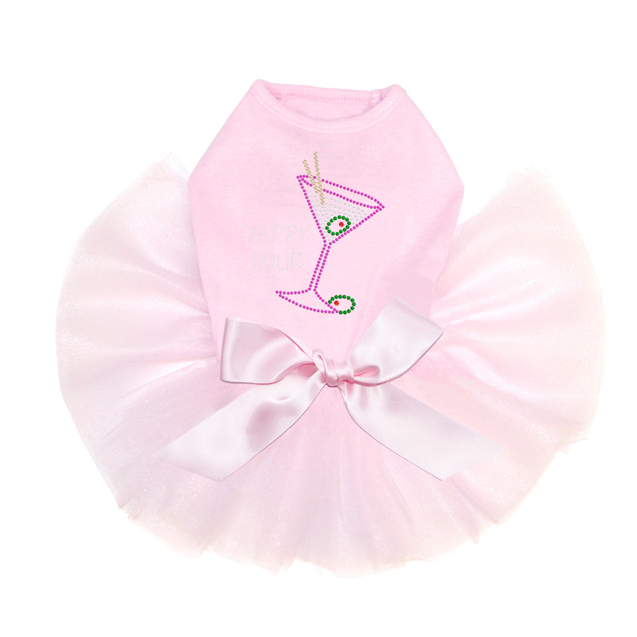 Martini (Fuchsia with Clear Rhinestones) - Custom Tutu