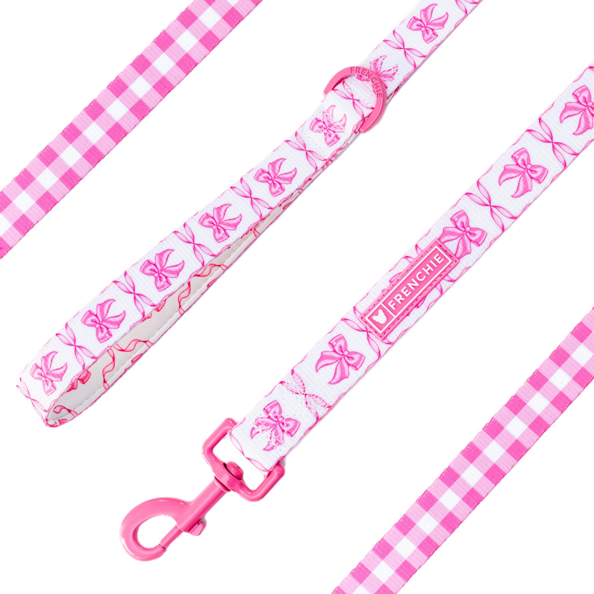 Frenchie Comfort Leash - Pink Bows