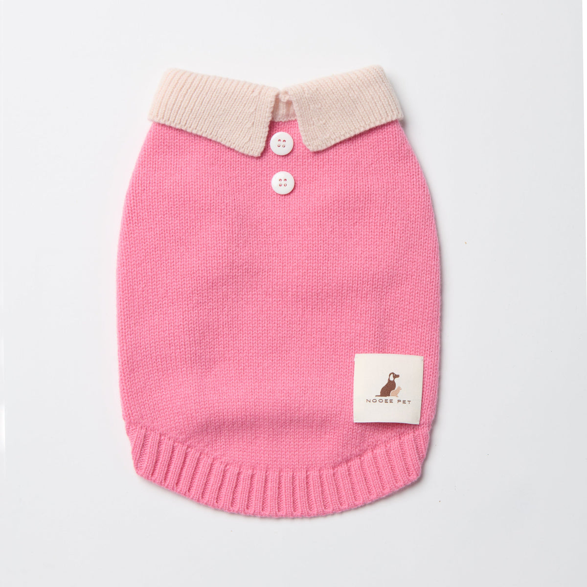 Nooee Pet Polo Wool Sweater - 100% Wool Knit with Classic Collar