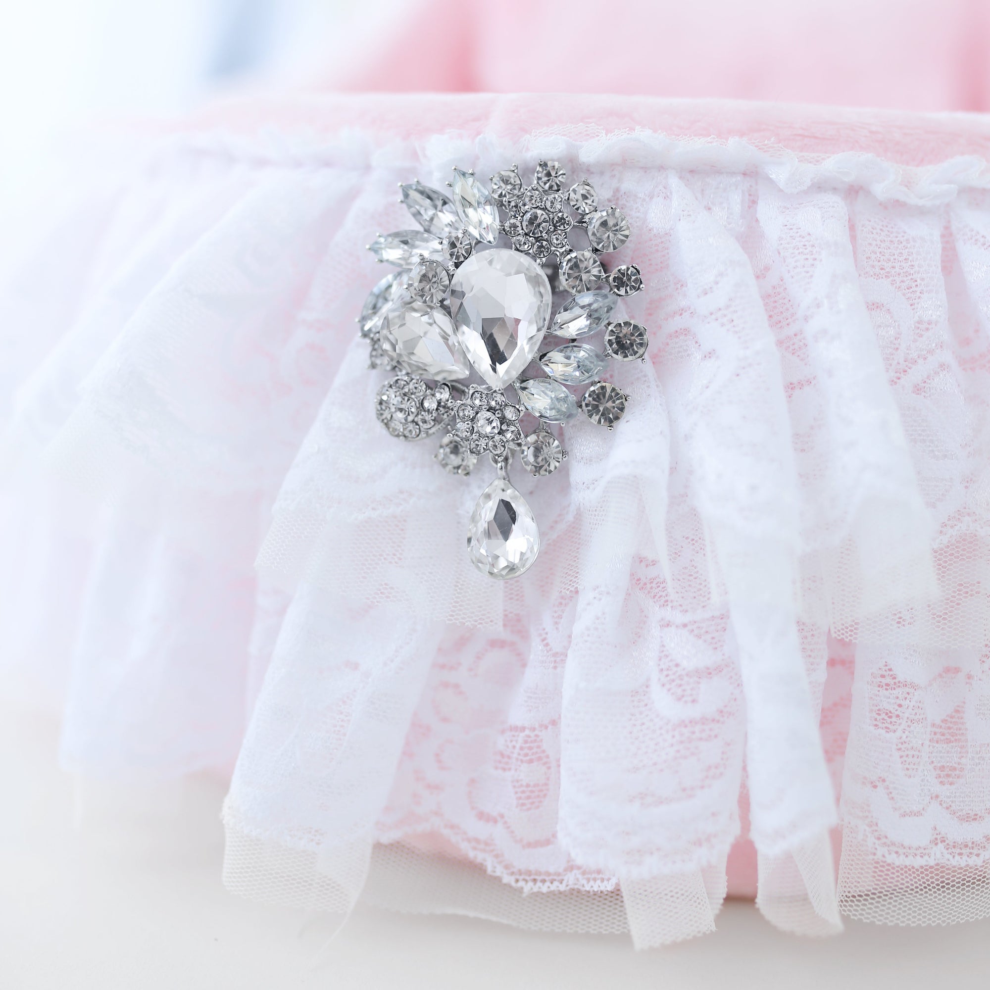 Hello Doggie Crib Crystal Baby Doll Pink Dog Bed