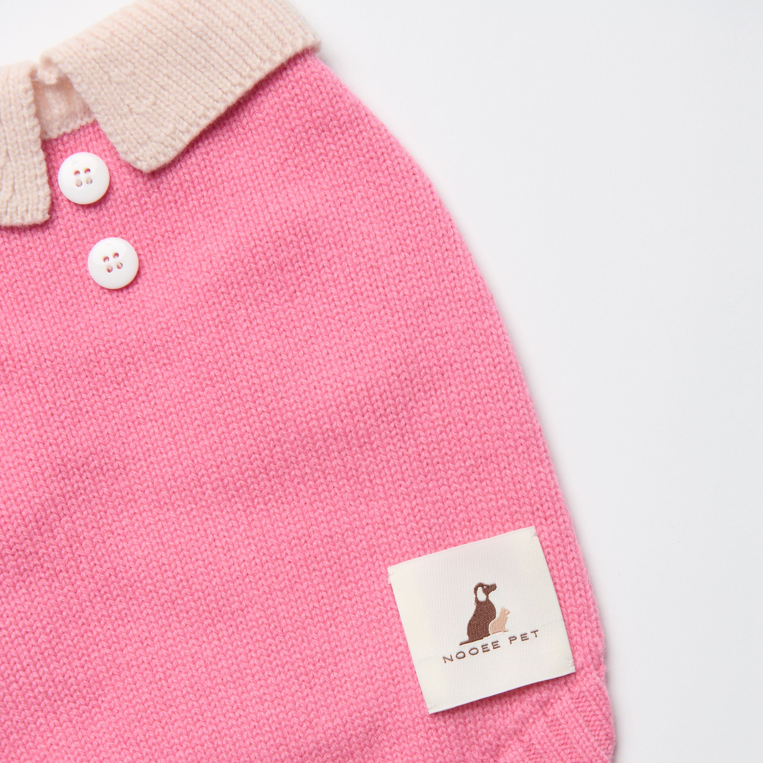 Nooee Pet Polo Wool Sweater - 100% Wool Knit with Classic Collar