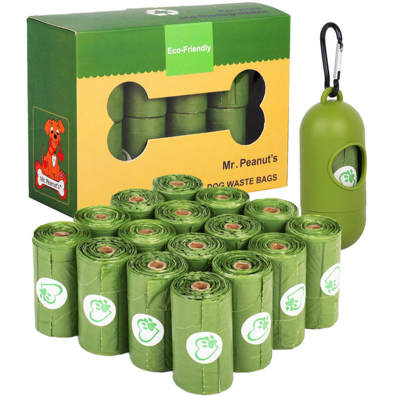 Mr. Peanuts XL Pooper Scooper Sized 13X11" BioDegradable BioPlastic Recycled Plant Based Waste Bags - 160 Count 