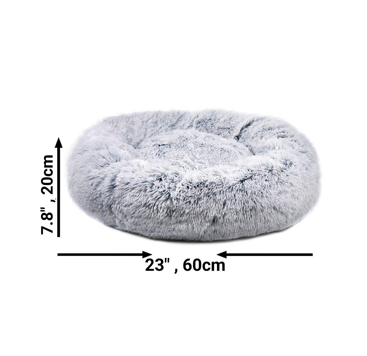 Mr. Peanuts 23" OrthoPlush® Pet Bed - Gray Two Tone