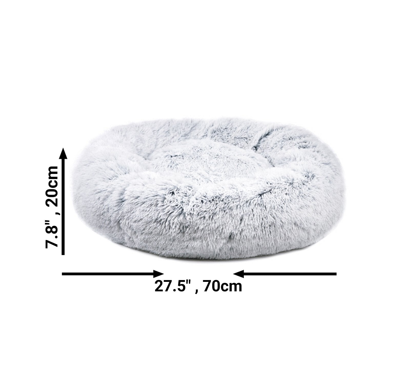 Mr. Peanuts 28" OrthoPlush® Pet Bed - Snowflake White Two Tone