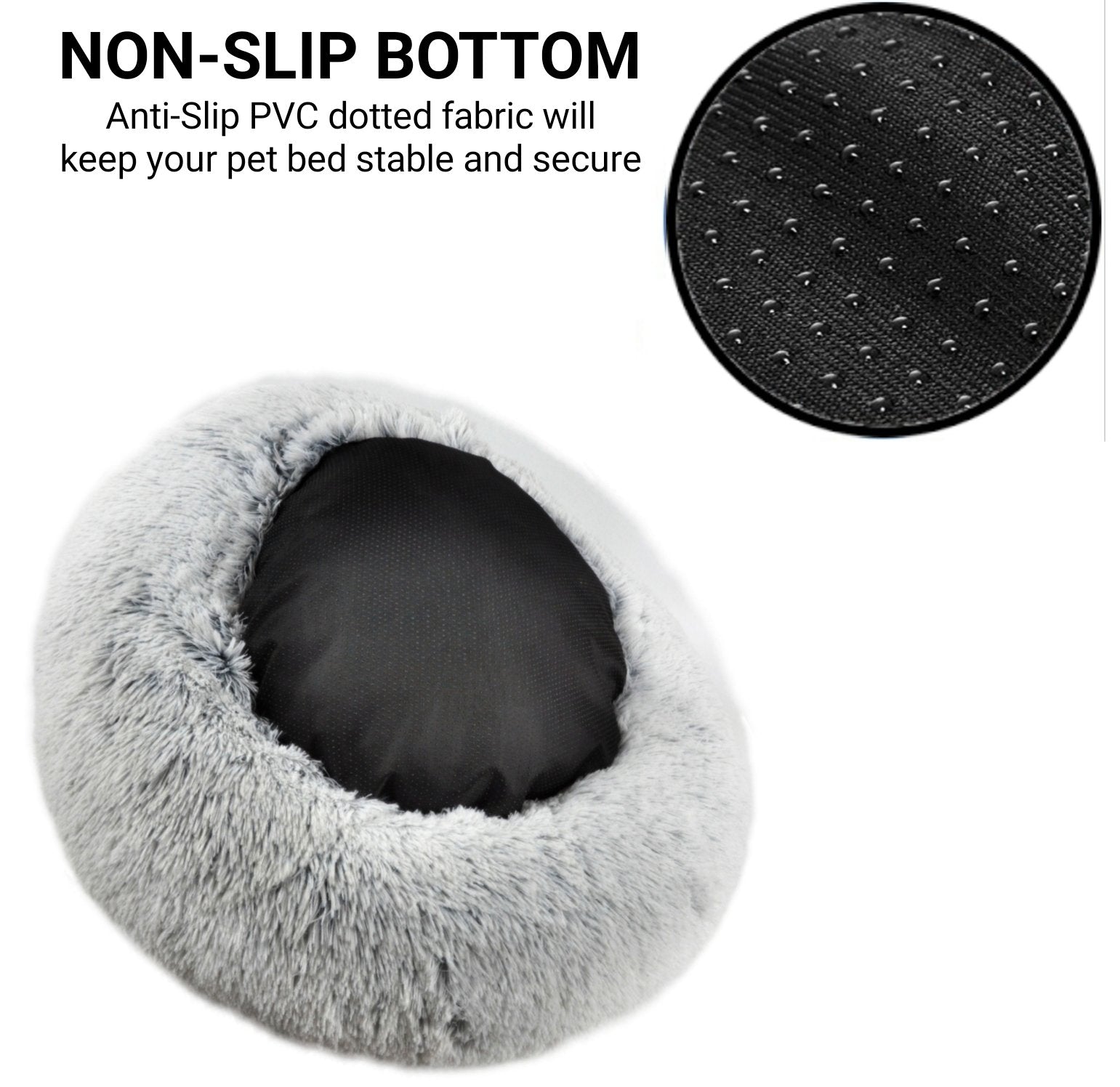 Mr. Peanuts 28" OrthoPlush® Pet Bed - Snowflake White Two Tone