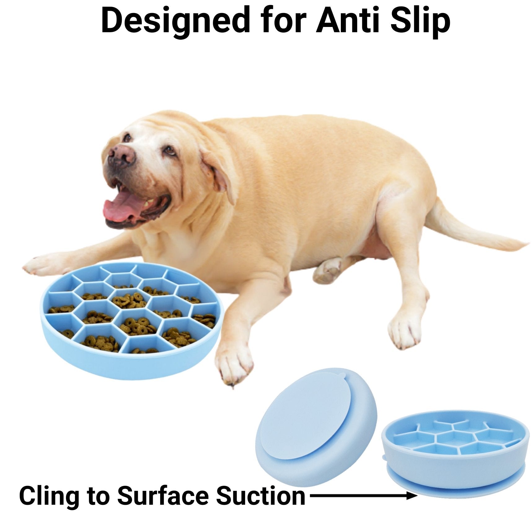 Mr. Peanuts Silicone Slow Feeder Dog Bowl