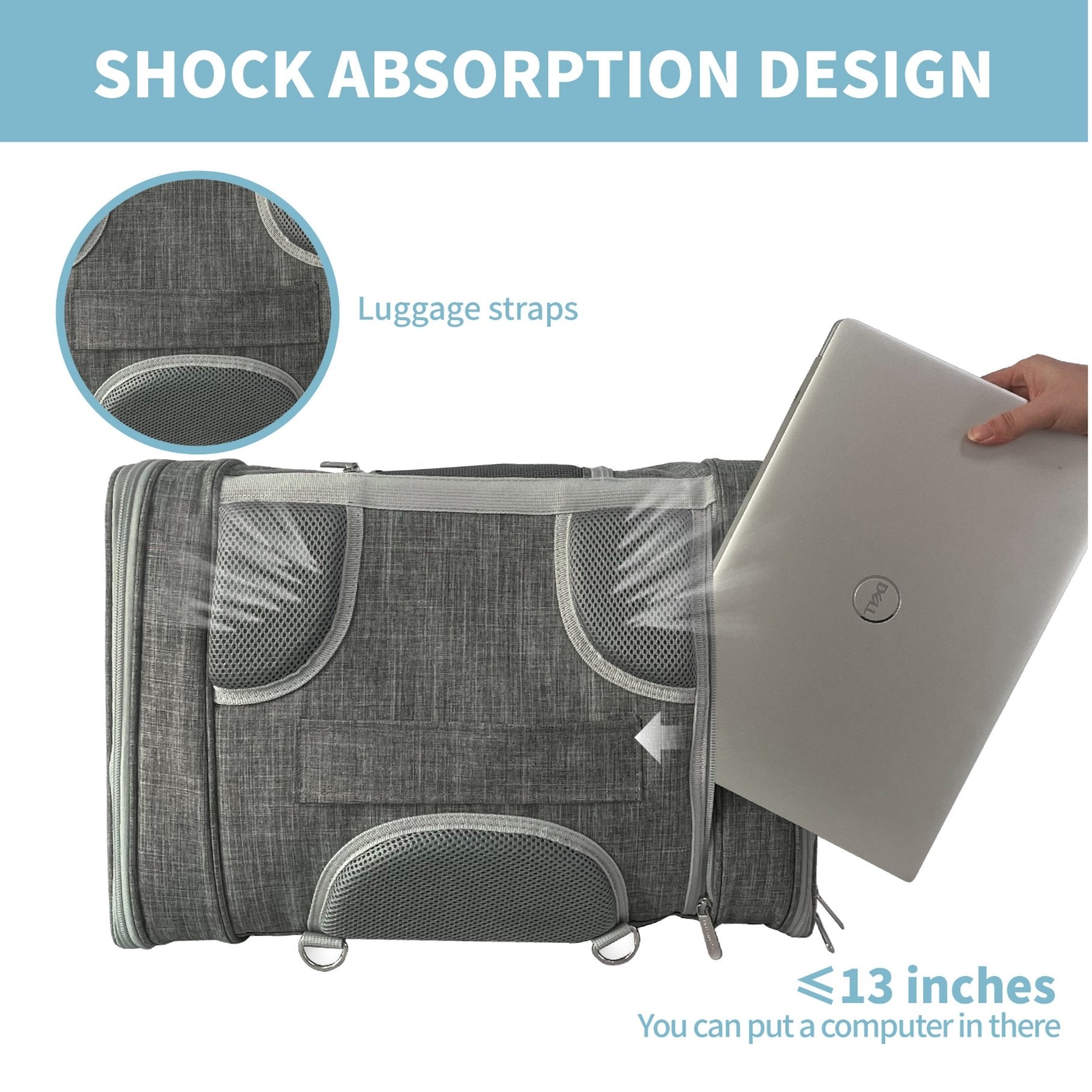 Mr. Peanuts Monterey Series Airline Compliant Horizontal Backpack Pet Carrier