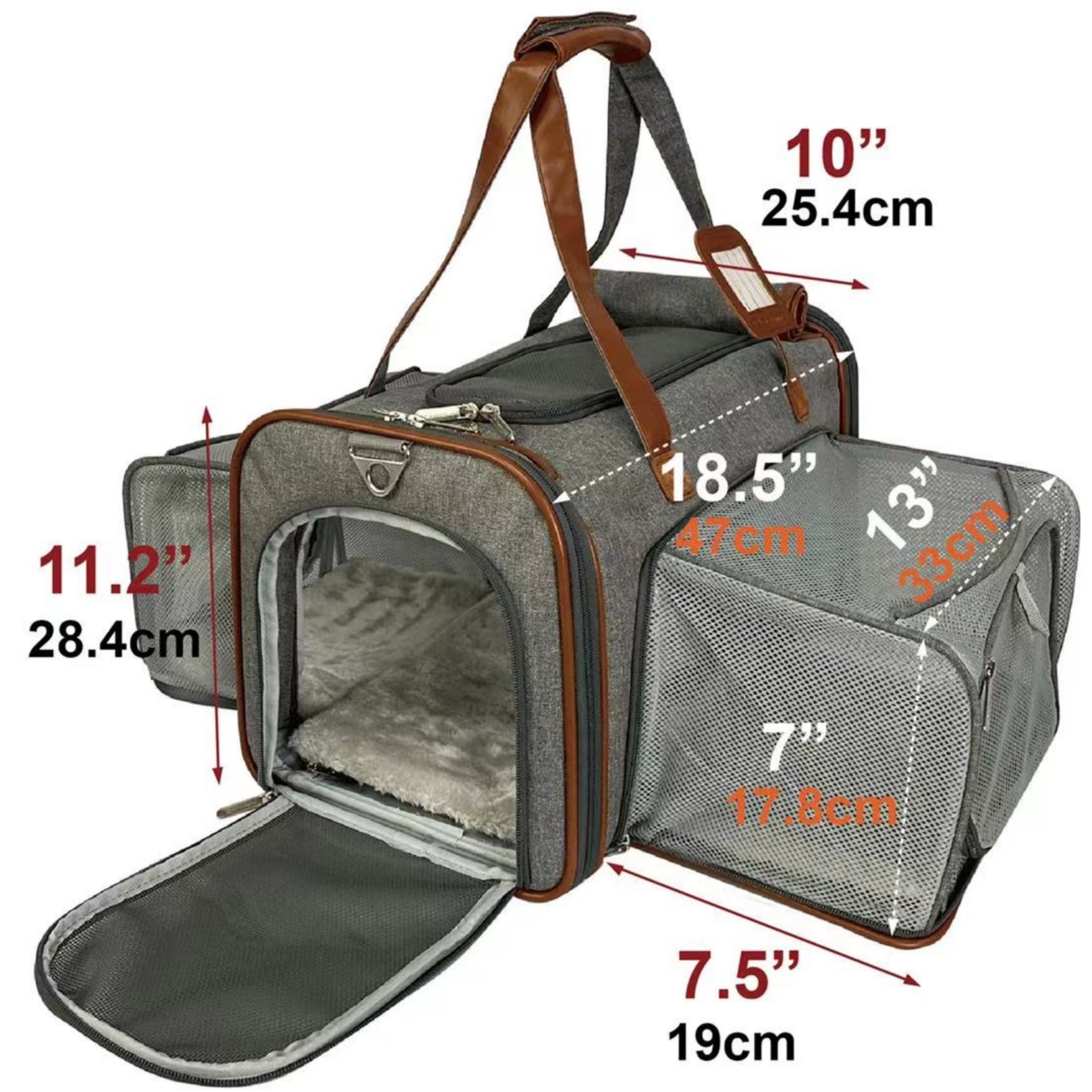 Mr. Peanuts Gold Series Standard Size Airline Compliant Double Expandable Pet Carrier