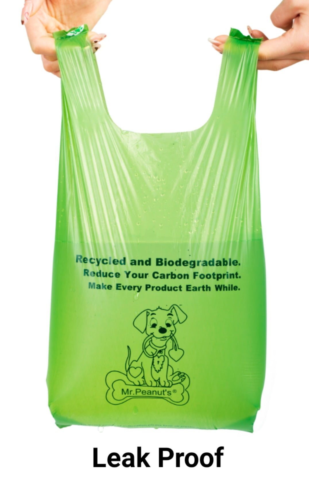 Mr. Peanuts XL Pooper Scooper Sized 13X11" BioDegradable BioPlastic Recycled Plant Based Waste Bags - 160 Count