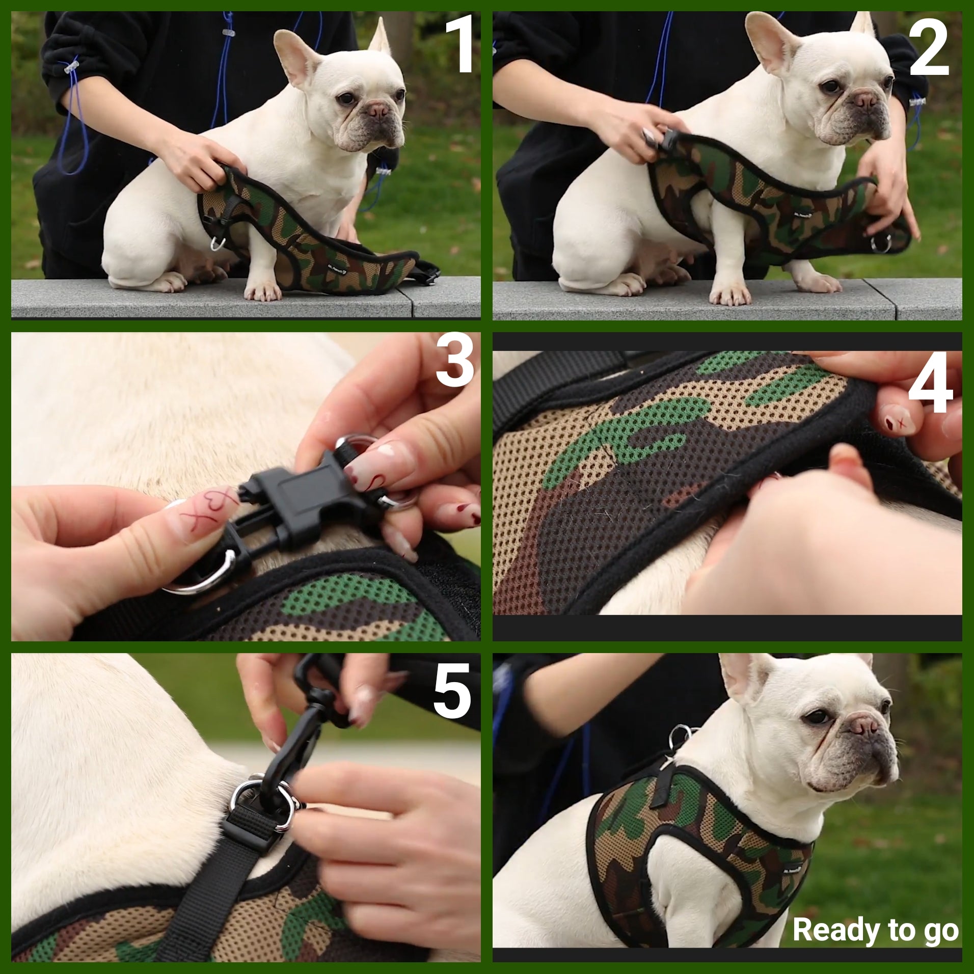 Mr. Peanuts PupTrek Harness and Leash Set, Small Dog/Cat Soft Mesh Step In Harness Vest