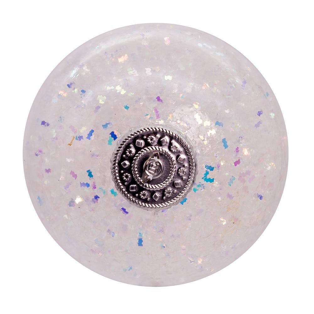 Kurt Adler 100MM 6pc Shatterproof Iridescent Glittered Ball Ornaments