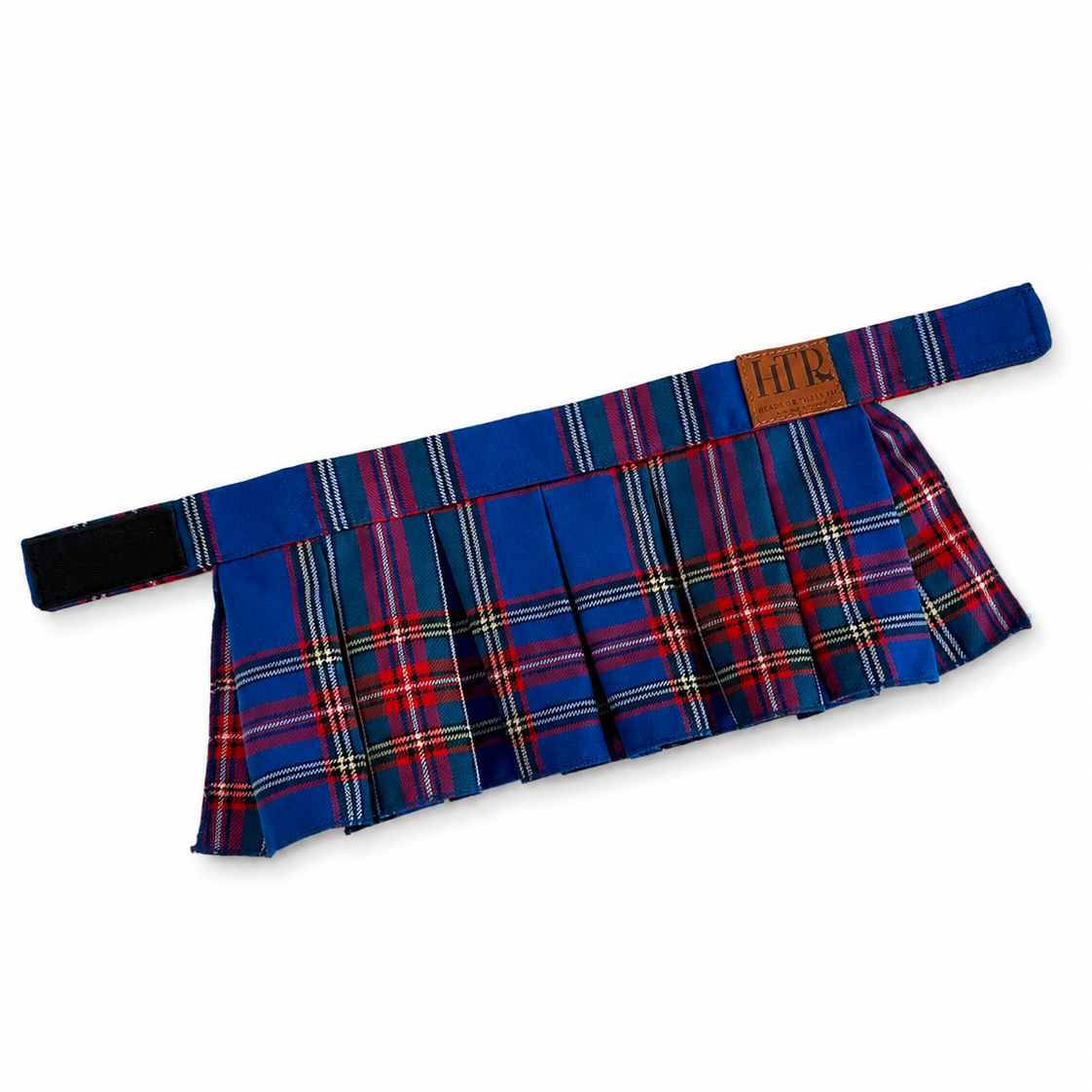 Heads or Tails Pup Red & Blue Plaid Dog Skirt