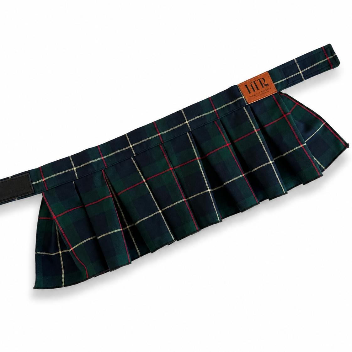 Heads or Tails Pup Green Plaid Dog Skirt