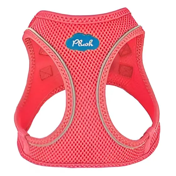 bubblegum pink step-in dog harness breathable air mesh on white background