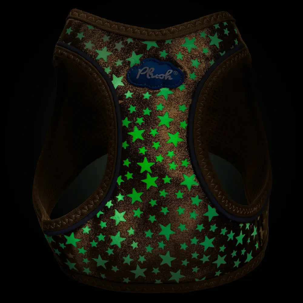 Plush Step In Glitter Glow Harness - Gold