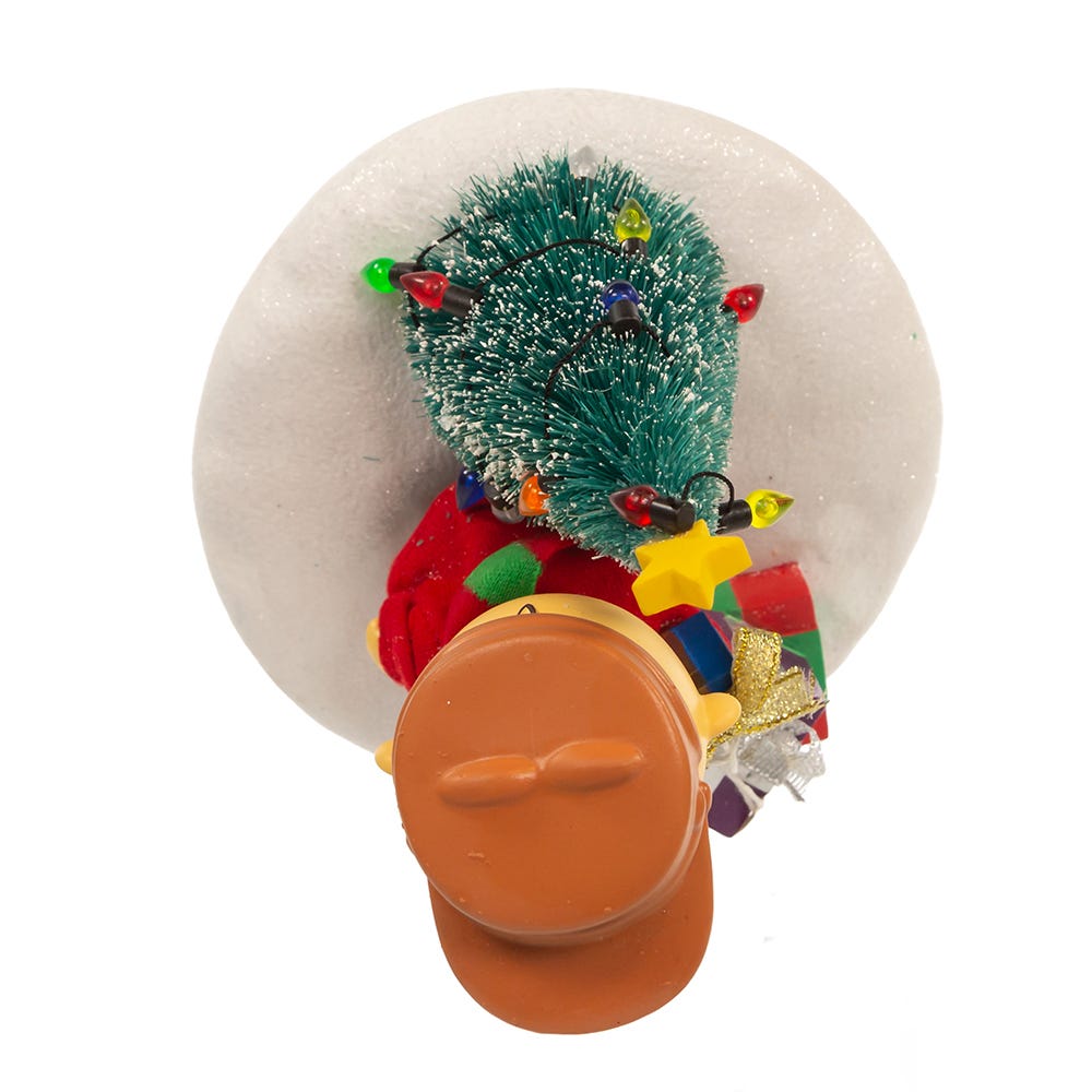 Kurt Adler 4.5-Inch Fabric Mache Peanuts Charlie Brown With Tree Table Piece