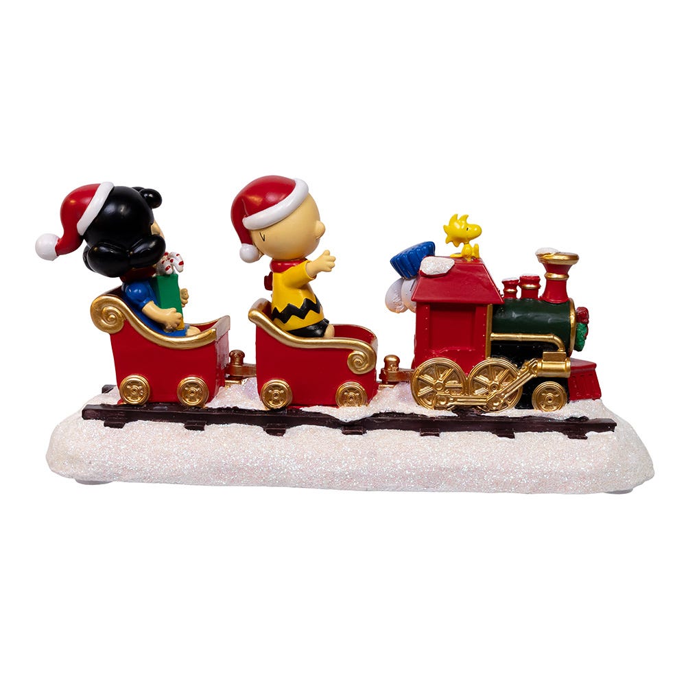 Kurt Adler Battery-Operated Peanuts Musical Train Table decor