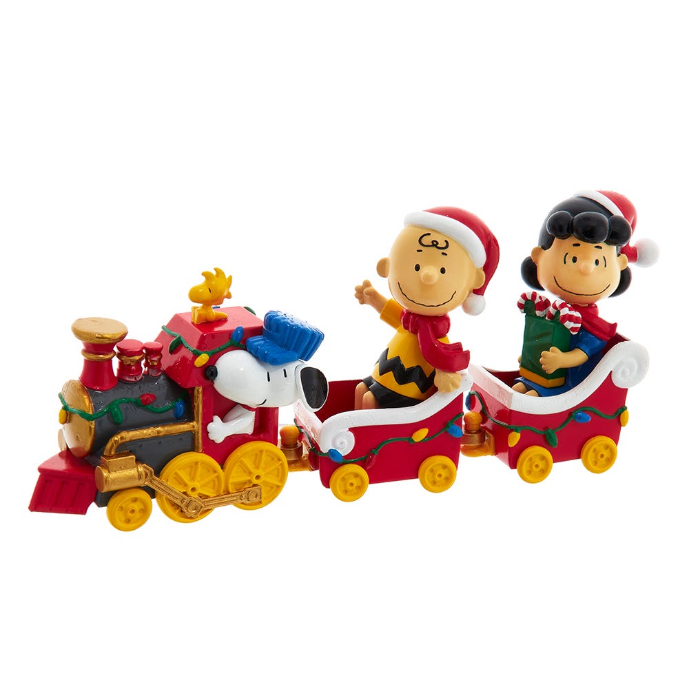 Kurt Adler Battery-Operated Peanuts Musical Train Table Décor