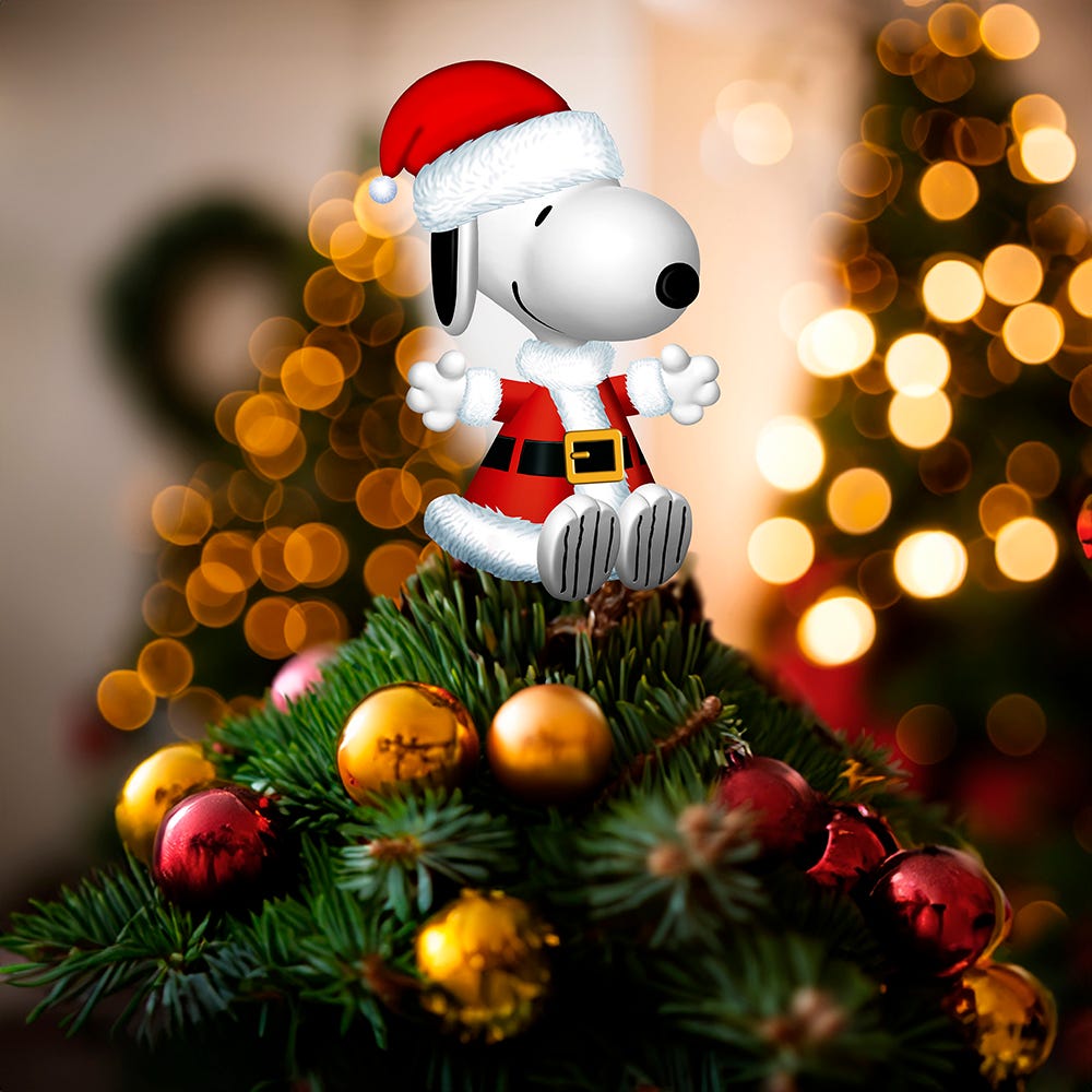Kurt Adler Santa Snoopy Tree Topper