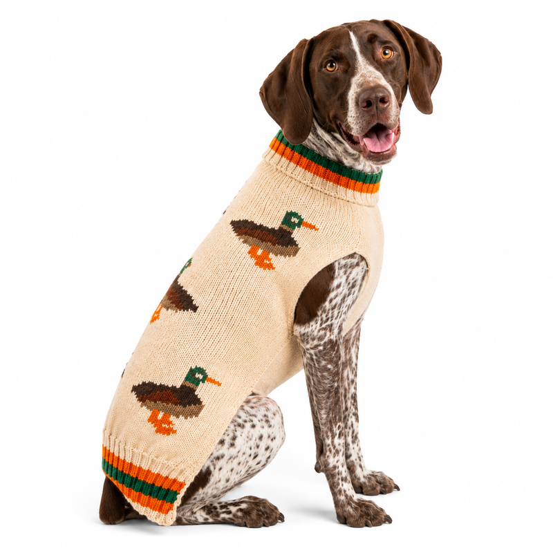 Chilly Dog Lucky Duck Wool Dog Sweater