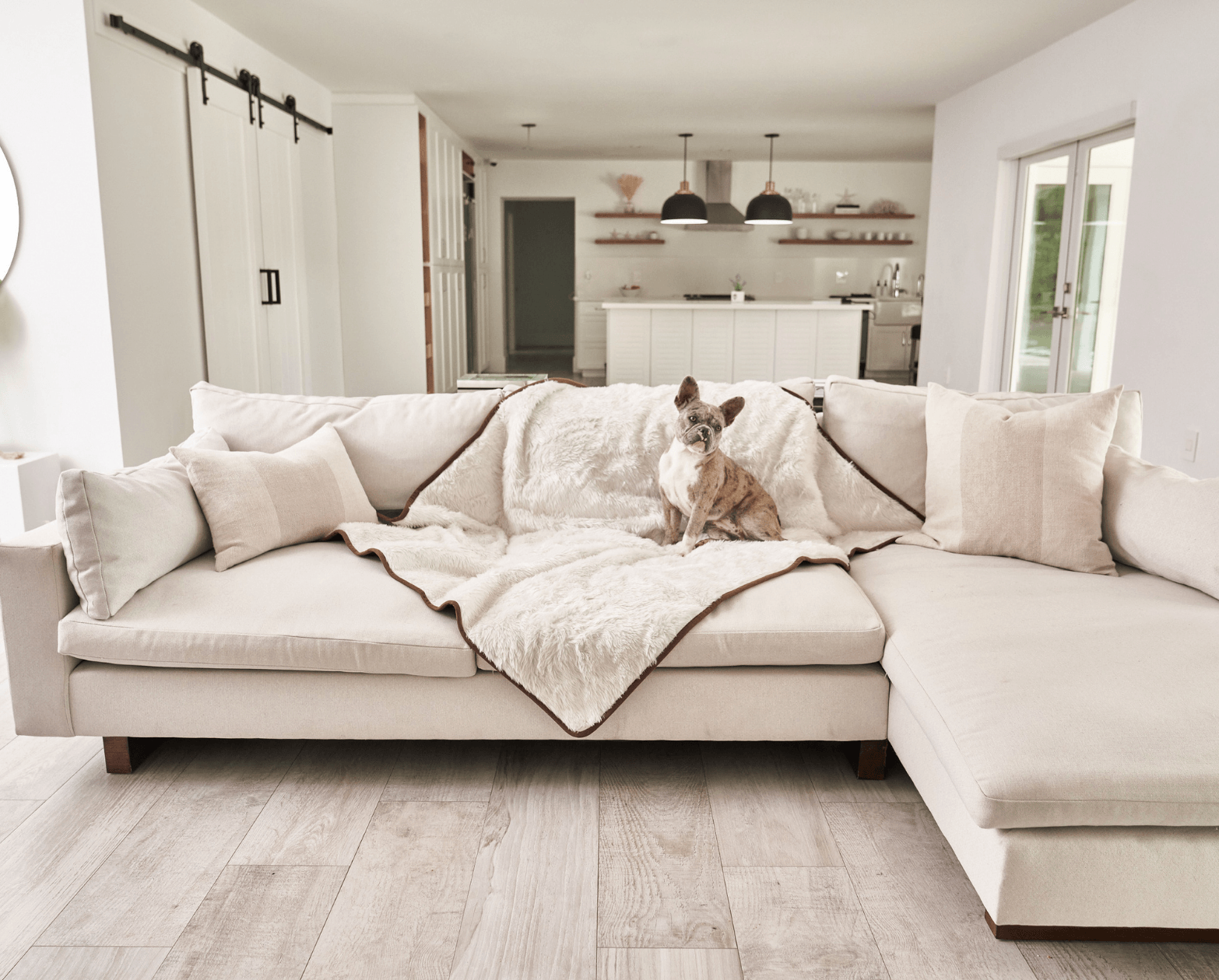 PupProtector Short Fur Waterproof Throw Blanket Polar White