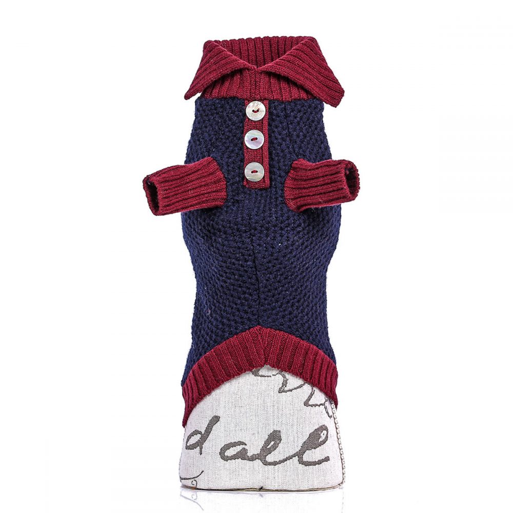 Sweater - Polo Blue and Burgundy