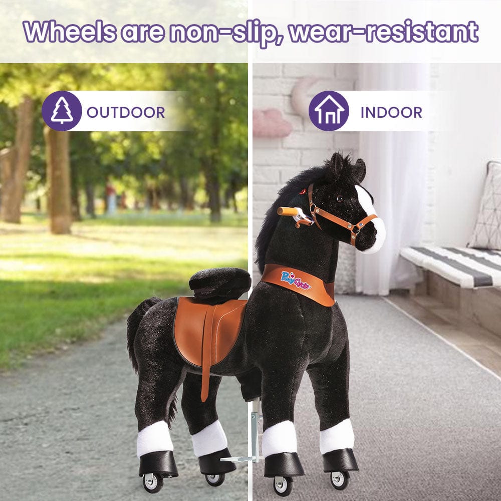 PonyCycle Large Ride On Horse Toy - Black