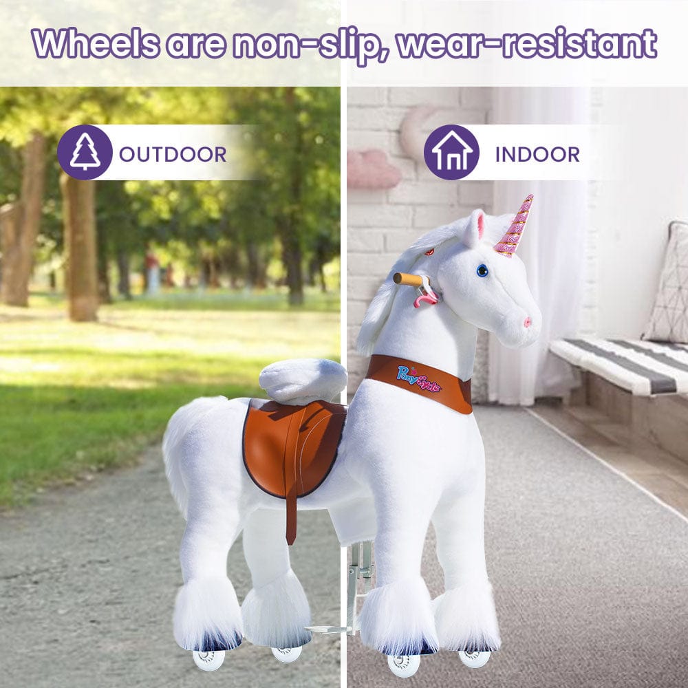 PonyCycle Unicorn Large Riding Unicorn White
