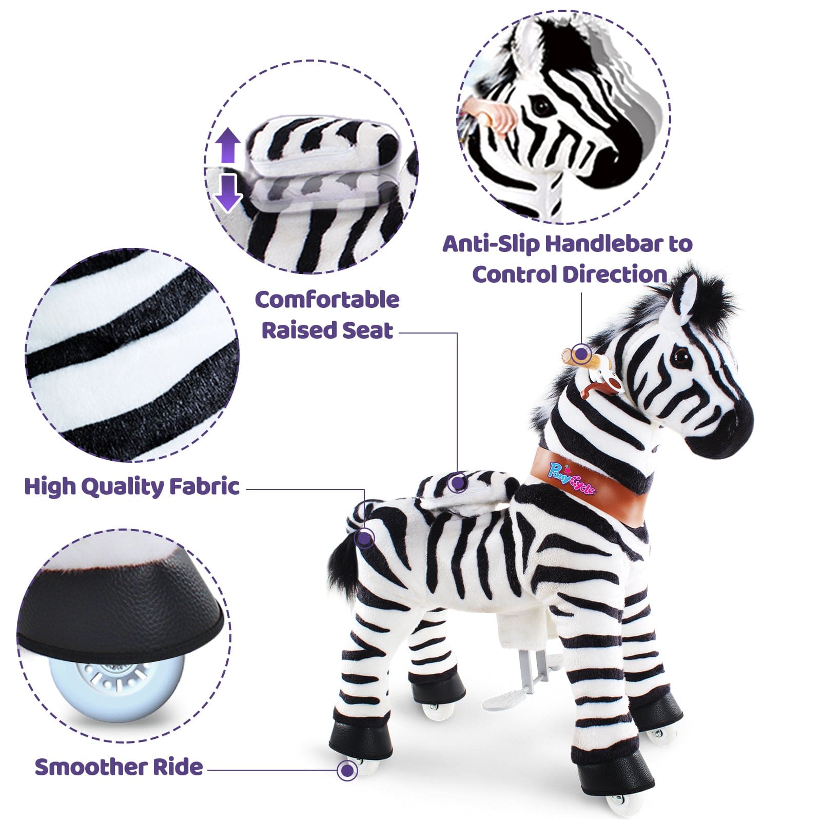 Model U Ride-On Animal Zebra Age 4-7