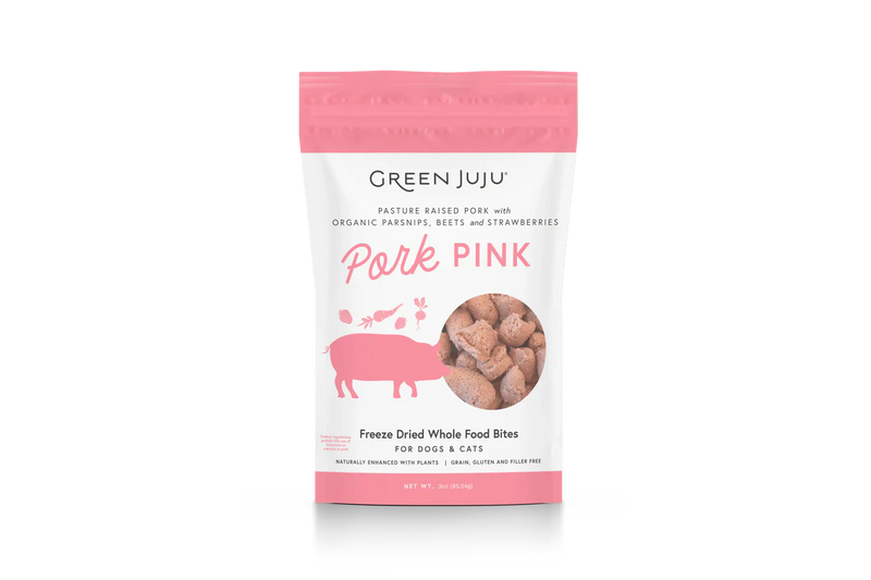 Green Juju Freeze Dried Pork Pink Whole Food Bites (3OZ)