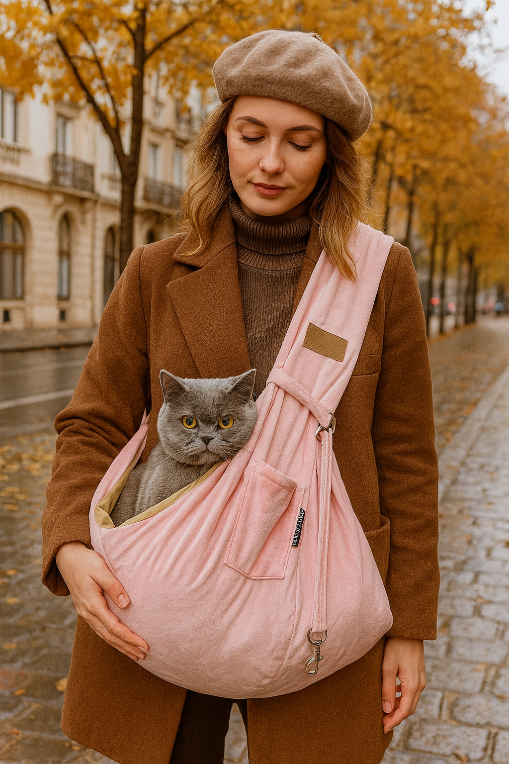 Parisian Pet Sling Carrier-Pink