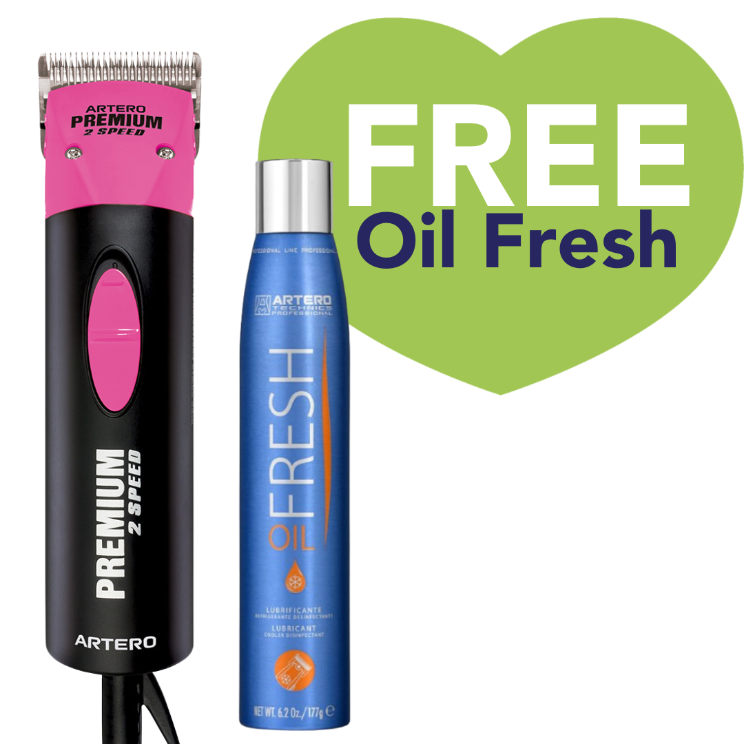 Premium Pink Professional Grooming Two Speed Clipper by Artero