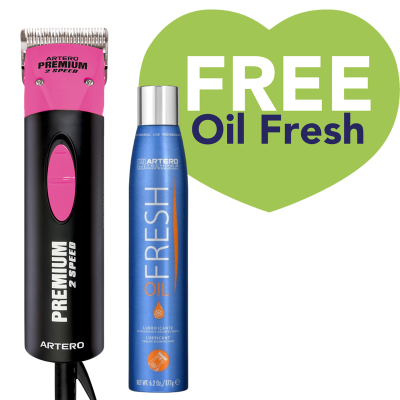 Premium Pink Professional Grooming Two Speed Clipper by Artero