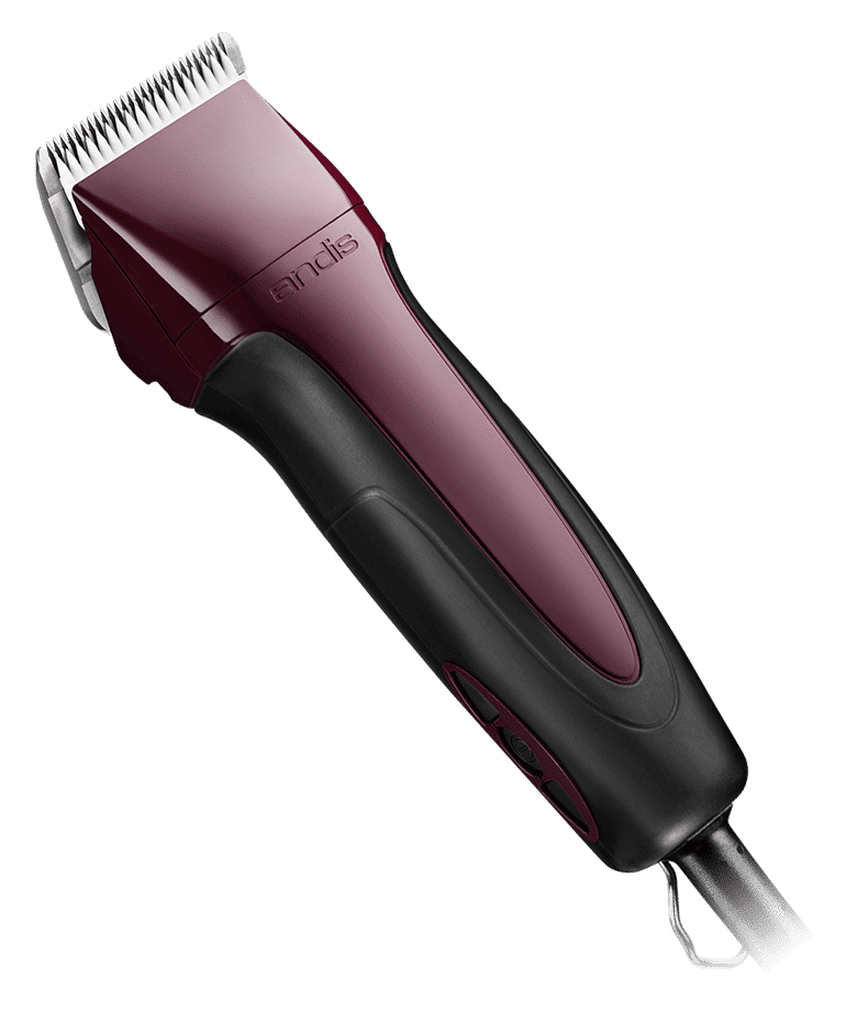 Andis Excel 5-Speed Corded Clipper Burgundy with Free Wide Tooth De-Shedding Tool