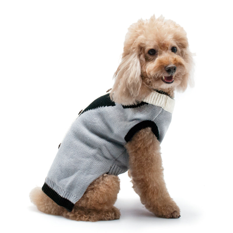 DOGO Professor Cardigan Dog Sweater