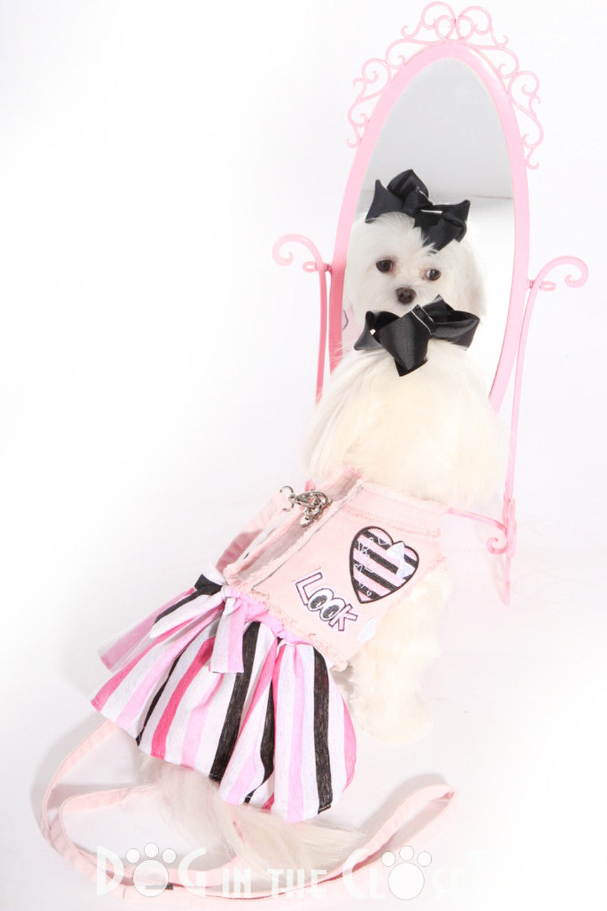 Paris Frayed Denim Harness Vest with Patches