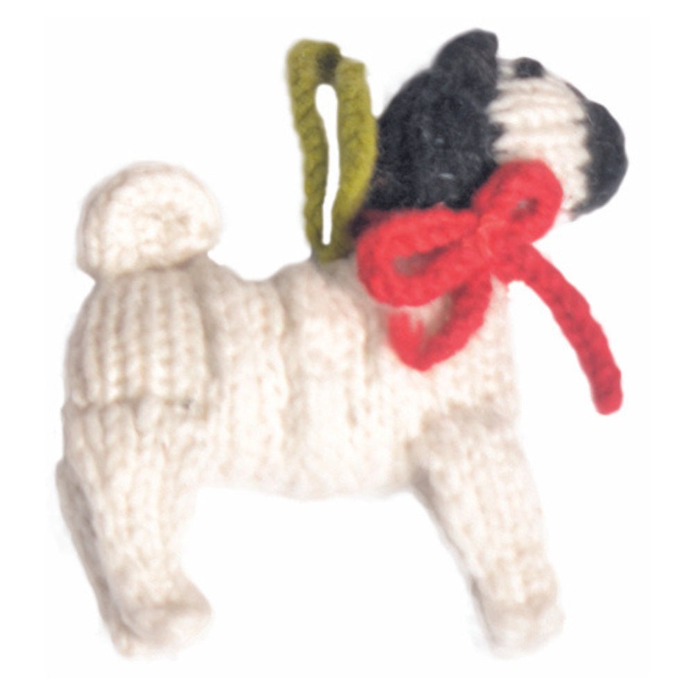 Chilly Dog Pug Wool Ornament